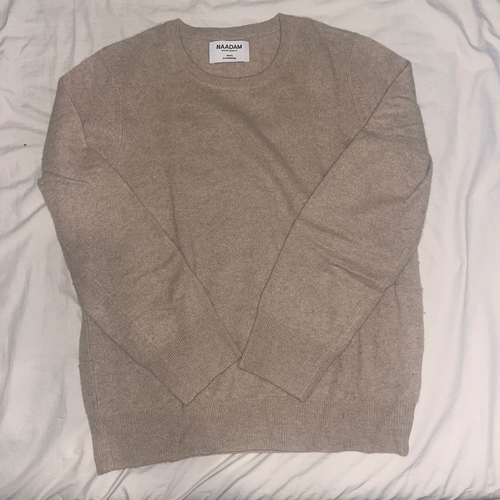 Naadam 100% cashmere sweater in taupe